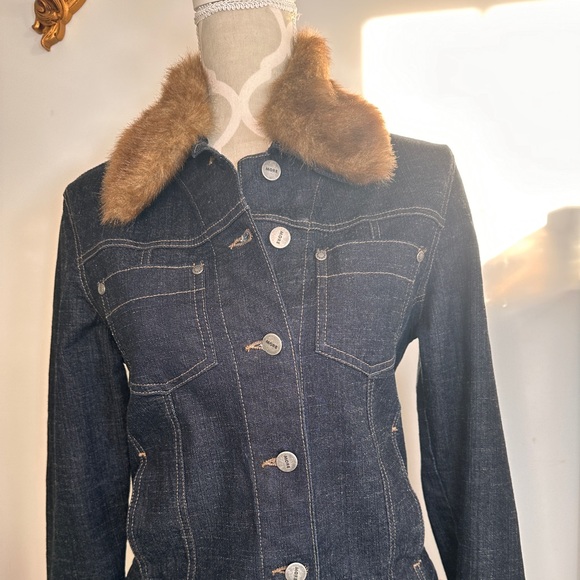 Amazing 70s Y2K vintage penny lane denim jacket with detachable trim - Picture 12 of 12